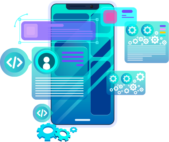 Smartphone showing app interface